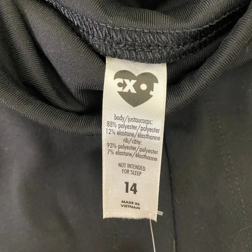 Justice Active Leggings Size 14 Teen Girls Black High Waist Zip‎ Pocket NEW NWT